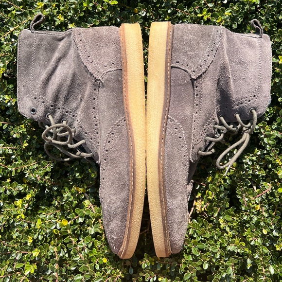 Unbranded Men's Gray Suede Chukka Boots Lace Up Size 10 - Picture 9 of 12